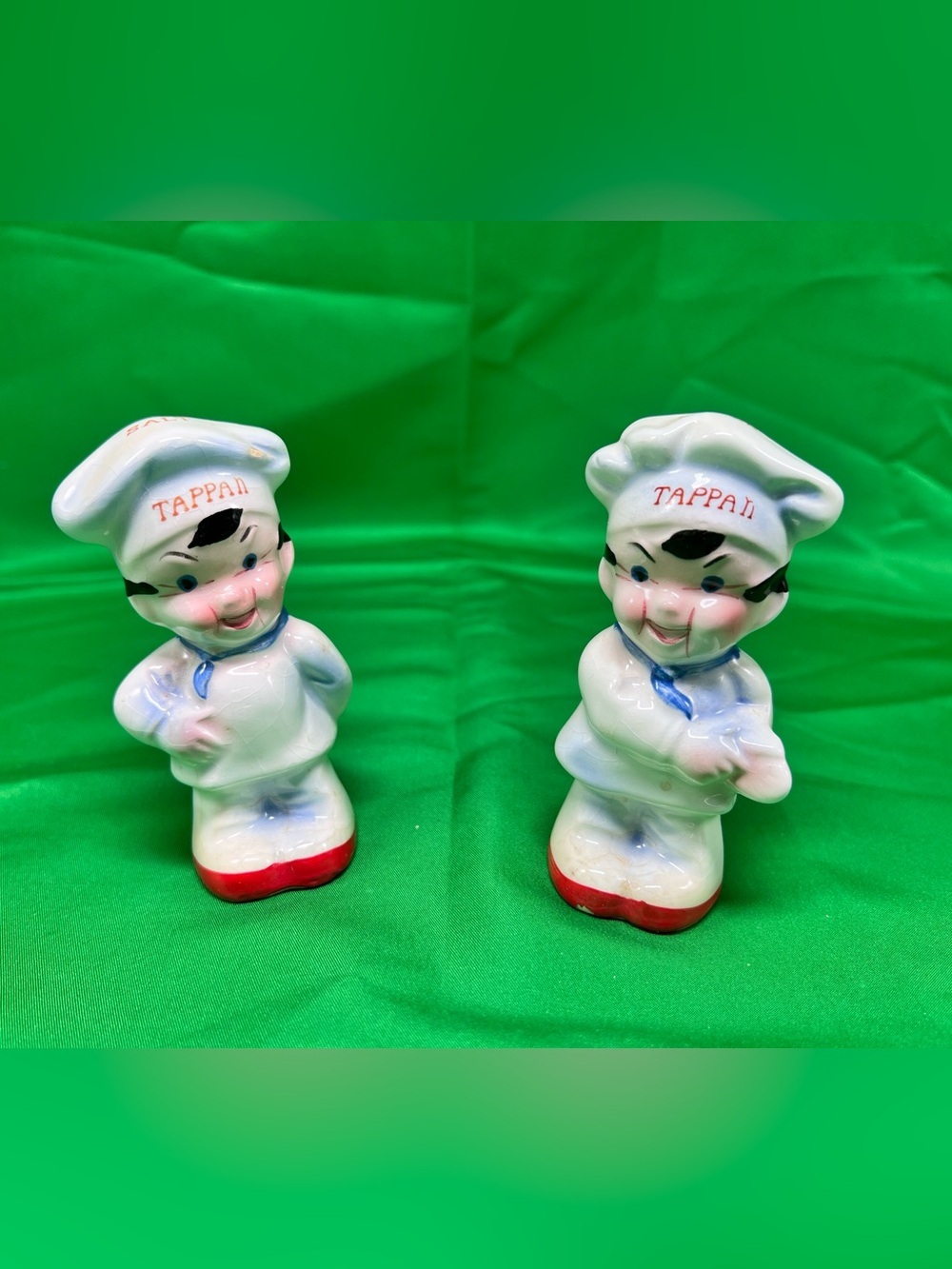 Vintage Tappan Chef Boys Twins Baker Salt and Pepper Shakers Japan